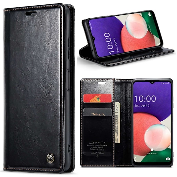 CaseMe Samsung Galaxy A22 5G smooth etui - Sort Black