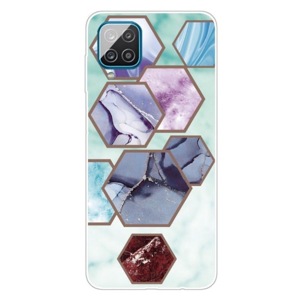 Marble design Samsung Galaxy A42 5G kotelot - Kuusikulmion Palasia Taivaansininen Multicolor