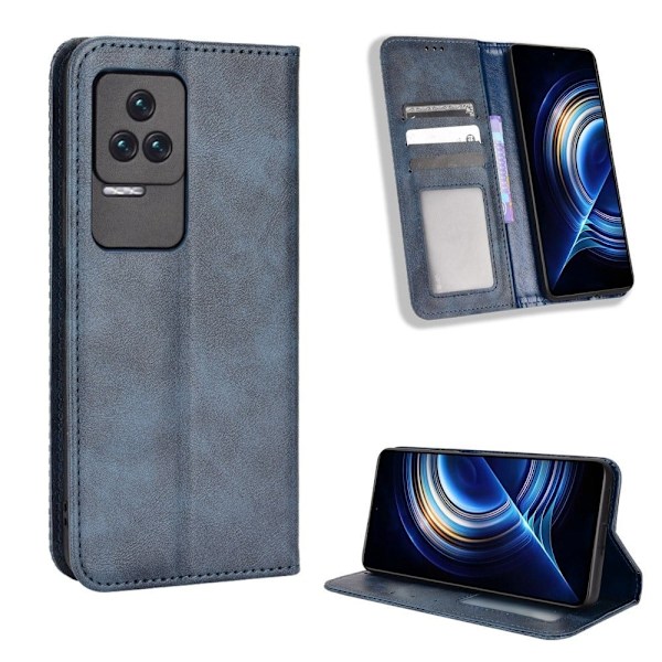 Bofink Vintage läder Xiaomi Redmi K50 / Xiaomi Redmi K50 Pro fodral - Blå Blå