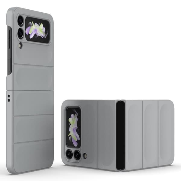 Mjukt greppformat Samsung Galaxy Z Flip3 5G skal - Ljusgrå Silvergrå