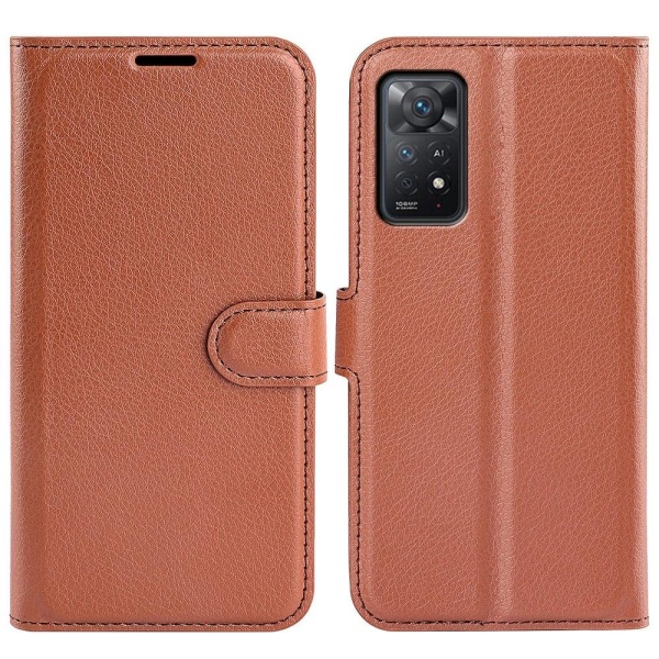 Classic Xiaomi Redmi Note 11S 5G / Xiaomi Redmi Note 11 Pro flip kuoret - Ruskea Brown