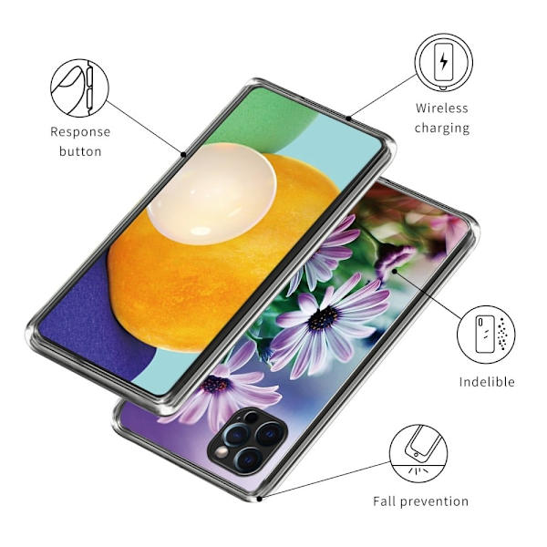 Deco iPhone 15 Pro Max skal - Lila Krysantemum Lila