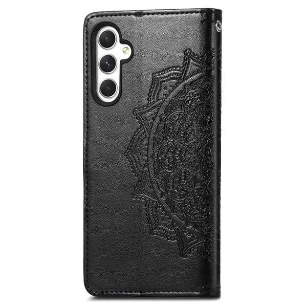 Mandala Samsung Galaxy A25 læderetui - Sort Black
