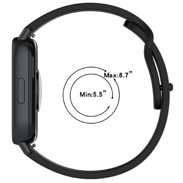 22mm Silikone Urrem Samsung Huawei Garmin Xiaomi Universal Håndledsrem - Grå Silver grey