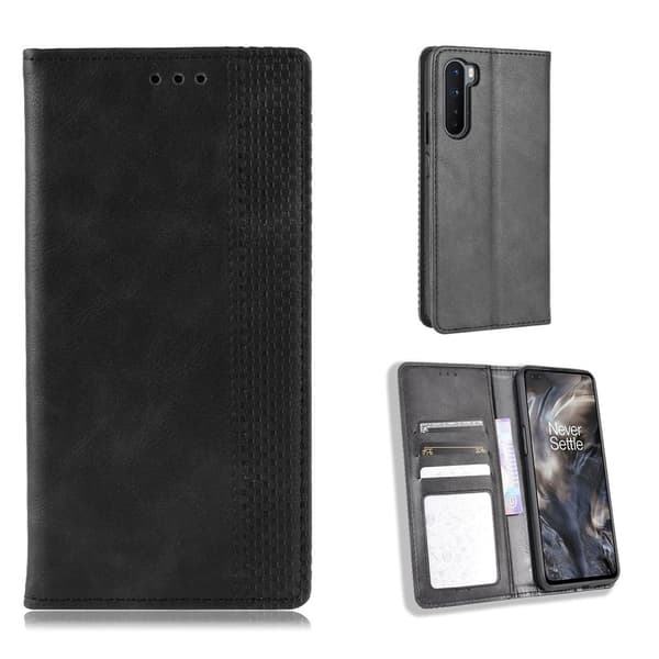 Bofink Vintage OnePlus Nord Læder Etui - Sort Black