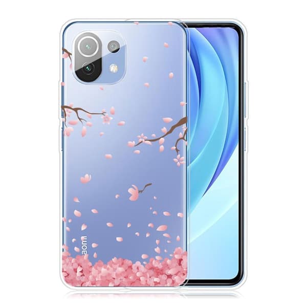 Deco Xiaomi Mi 11 Lite 5g / 11 Lite Etui - Lyserød Blomst Pink