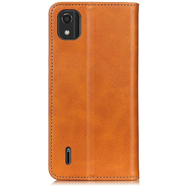 Nokia C2 2nd Edition lompakkokotelo, aitoa nahkaa - Ruskea Brown