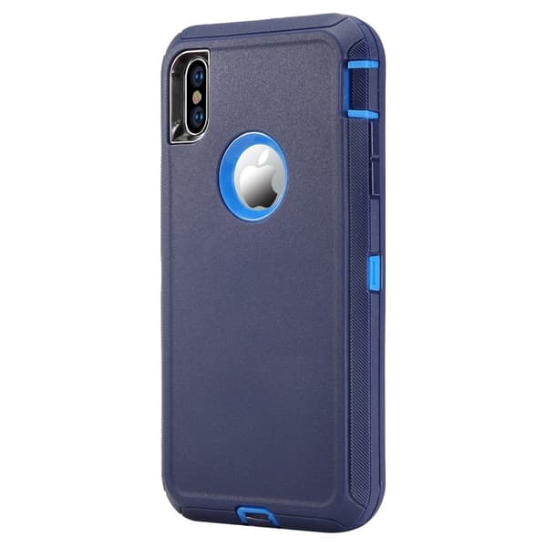 iPhone Xs Max stötsäkert hybridfodral - Mörkblå / Baby Blå Blå