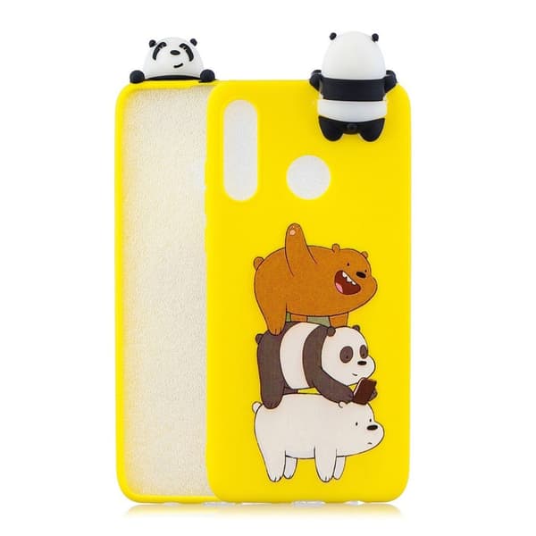 Huawei P30 Lite 3D mönster fodral - Panda och Björn multifärg