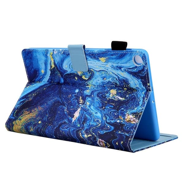 Samsung Galaxy Tab A 8.4 (2020) elegantti kuvio nahkainen flip case - Maalaus Blue
