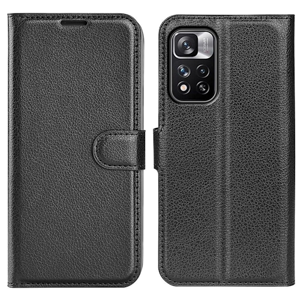 Classic Xiaomi Redmi Note 11 Pro Plus 5G flip kuoret - Musta Black