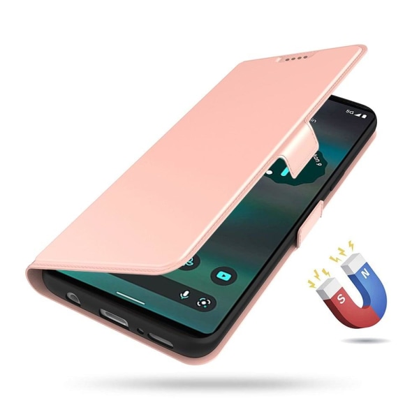 Smidigt och tunt PU-läder Google Pixel 6 fodral - Rosa Rosa