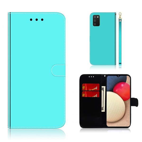 Mirror Samsung Galaxy A02s flip case - Syaani Green