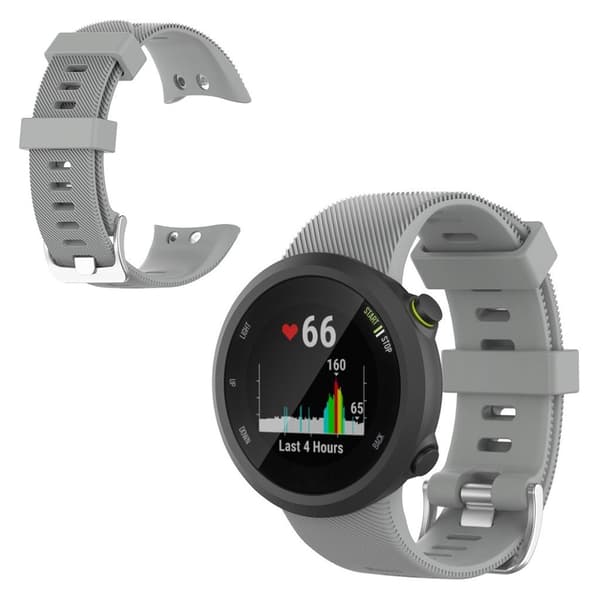 Garmin Forerunner 45/45S silikonarmbånd - Grå Silver grey