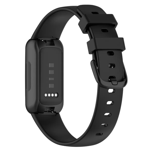 Fitbit Inspire 3 silikonearmbånd til sportsur, str: L - Sort Black