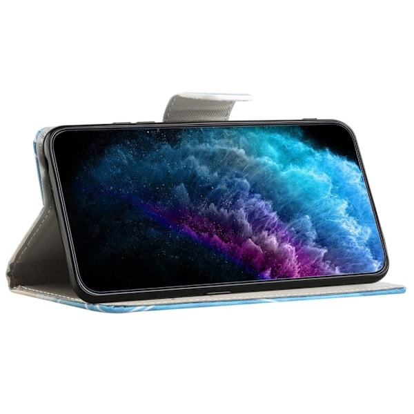 Wonderland Motorola Moto E22i / E22 Flip Etui - Sparkling Sommerfugle Purple