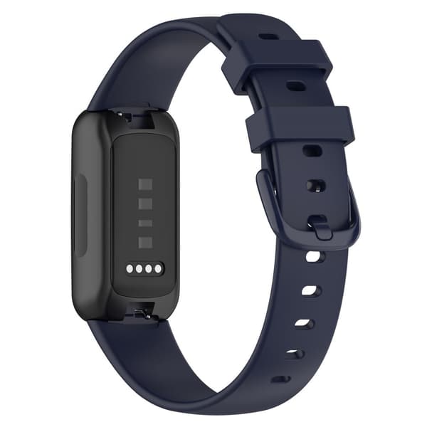 Fitbit Inspire 3 silikonearmbånd til sportsur, str: L - Mørkeblå Blue
