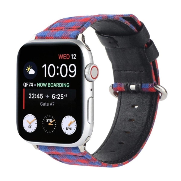 Apple Watch Series 6 / 5 40mm lattice pattern watch band - Red / Blue Röd