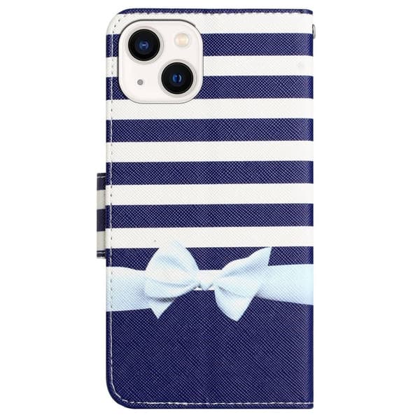 Wonderland iPhone 14 flip etui - Sløjfeknude Blue
