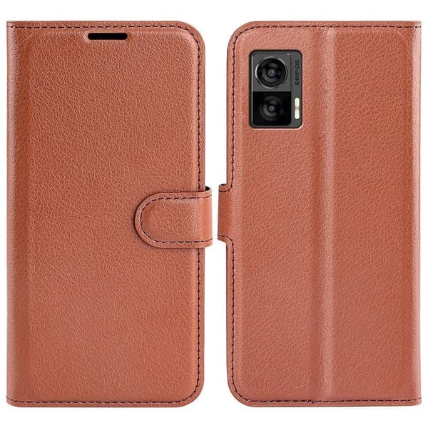 Klassisk Motorola Edge 30 Neo Flip Etui - Brun Brown