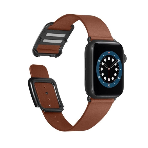 Apple Watch 40 mm urrem i mikrofiberlæder + spænde i rustfrit st Brown