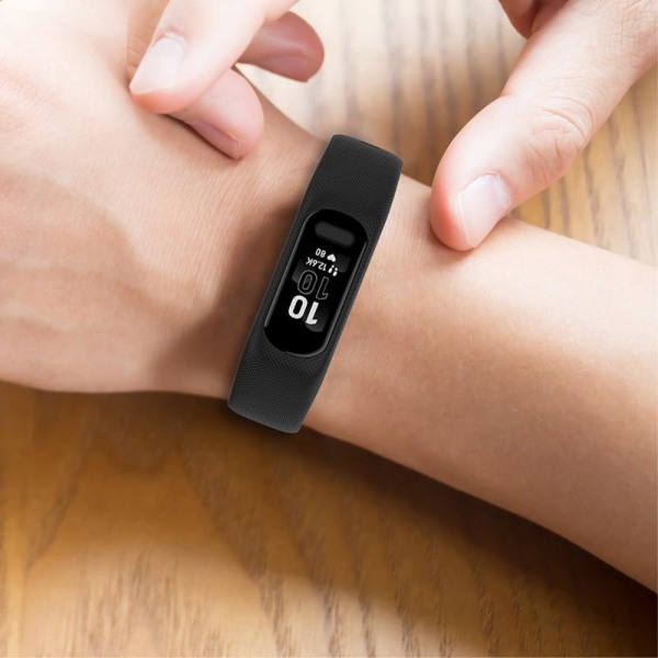 Garmin Vivosmart 5 klockarmband i silikon med fodral - Mörkgrå Silvergrå