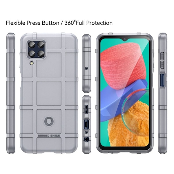 Rugged Shield Samsung Galaxy M33 5G skal - Silver/Grå Silvergrå