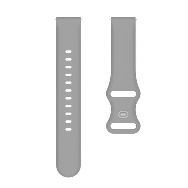 22mm Universal sport silikoni ranneke - Harmaa Silver grey