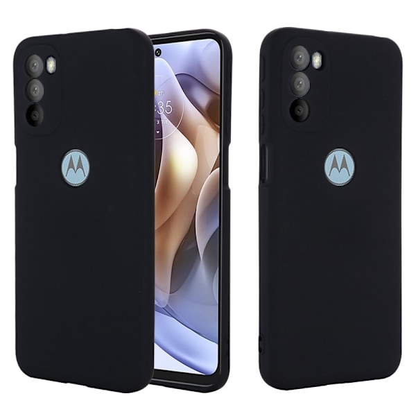 Matte Liquid Silikone Cover til Motorola Moto G41 / G31 - Sort Black
