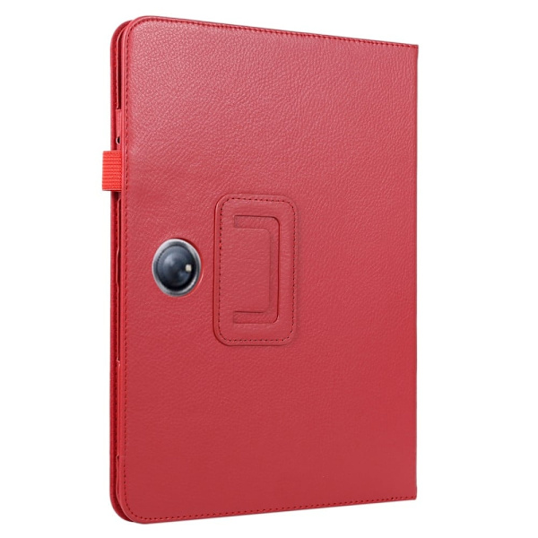 Sammenleggbart etui med Lichi-tekstur for OnePlus Pad - Rød Red