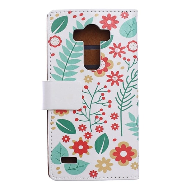 Moberg LG G4s Læder Etui - Blomster & Blade Multicolor