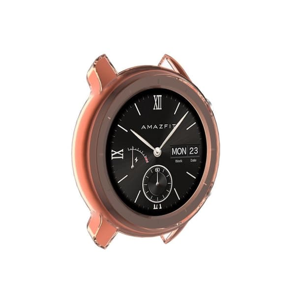 Amazfit GTR 42mm hållbart fodral - Transparent Orange Orange