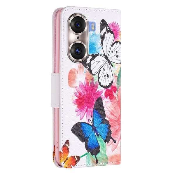 Wonderland Honor 60 Pro flip kuoret - Kaksi Perhosta Multicolor