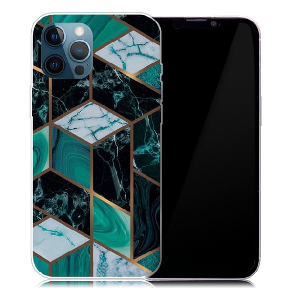 Marmordesign iPhone 13 Pro deksel - Smaragd Marmor Green