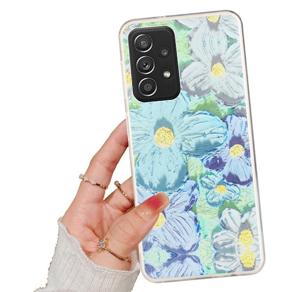 Deco Samsung Galaxy A33 5G skal - Blå Blommor Blå