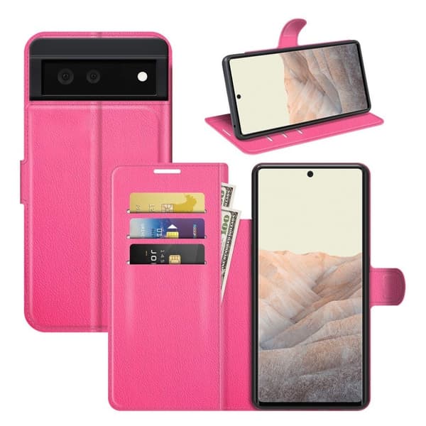 Klassisk Google Pixel 6 flip etui - Pink Pink