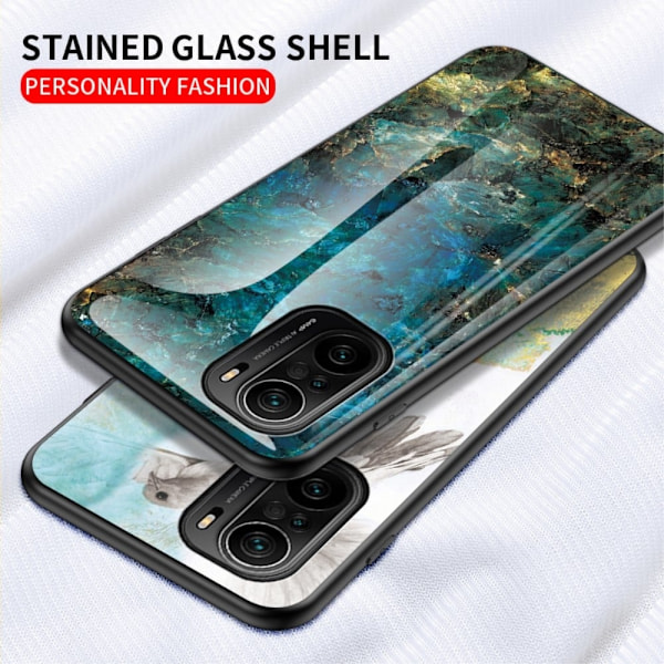 Fantasy Marmor Xiaomi Mi 11i / Xiaomi Redmi K40 Pro Plus / Xiaomi Redmi K40 Pro / Xiaomi Redmi K40 / Xiaomi Poco F3 skal - Guld Svart Marmor Svart