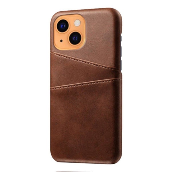 Dual Card iPhone 13 cover - Brun Brown