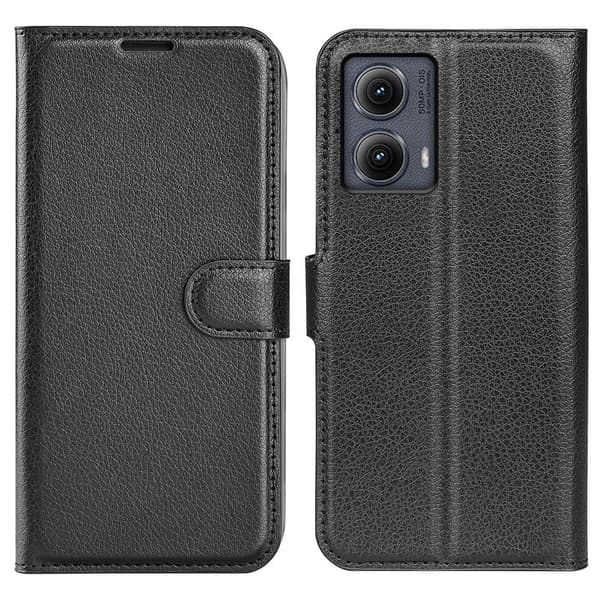 Classic Motorola Edge (2024) flip kuoret - Musta Black