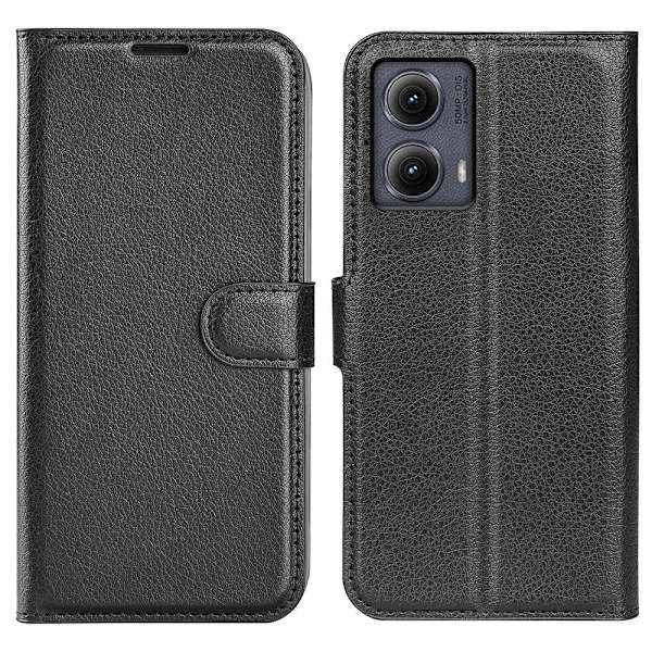 Klassisk Motorola Edge (2024) flip etui - Sort Black