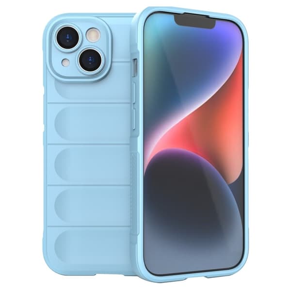 Deksel med mykt grep for iPhone 15 Plus - Babyblå Blue