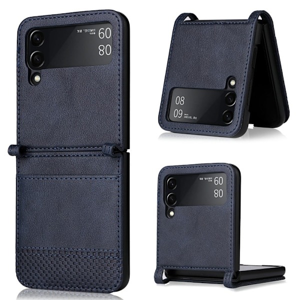 Bofink Vintage Samsung Galaxy Z Flip3 5G Læder Etui - Blå Blue