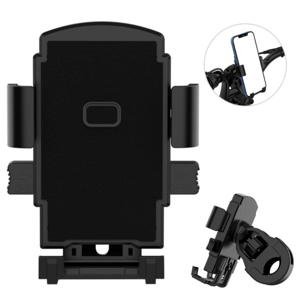 360 degree auto lock bicycle phone holder Black