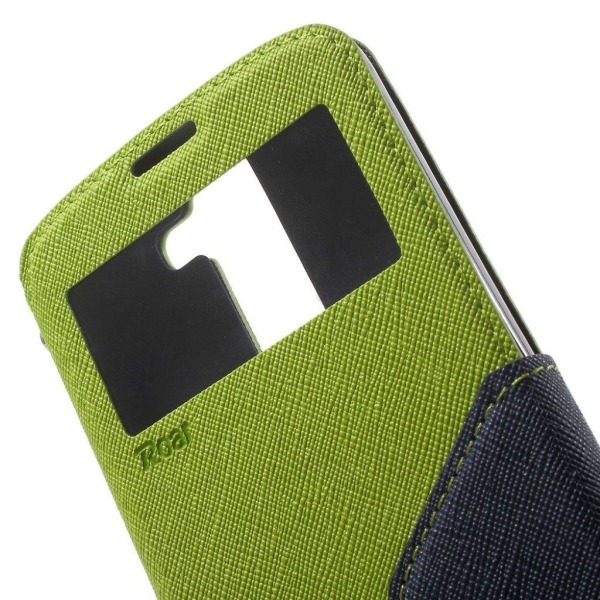 Roar Korea LG K8 Læder-etui med vindue - Grøn Green