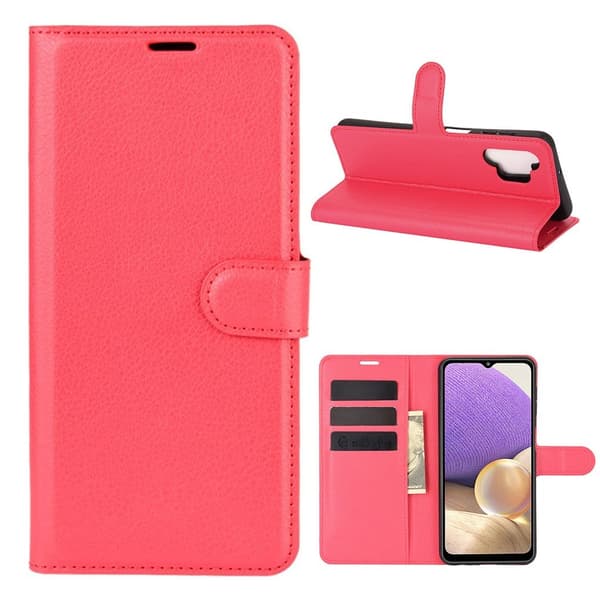 Classic Samsung Galaxy A32 Läppäkotelo - Punainen Red