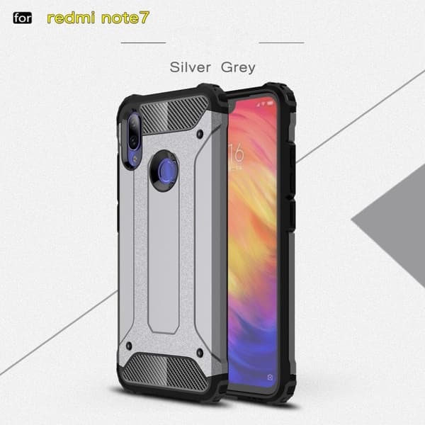 Armor Guard etui - Xiaomi redmi Note 7 / Note 7 Pro / Note 7S - Grå Silver grey