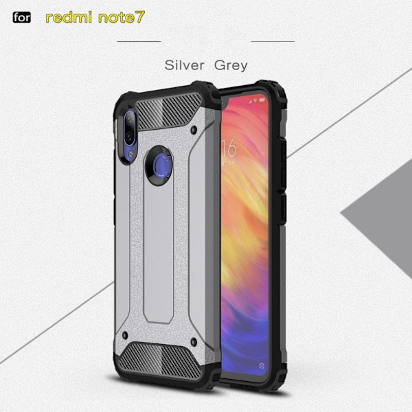 Armour Guard cover - Xiaomi Redmi Note 7 / Note 7 Pro / Note 7S – Grå Silver grey