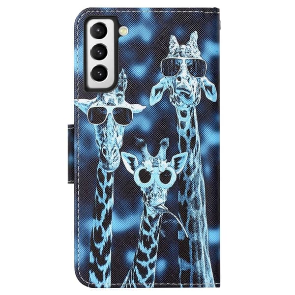 Wonderland Samsung Galaxy S22 Flippetui - Sjiraff Blue