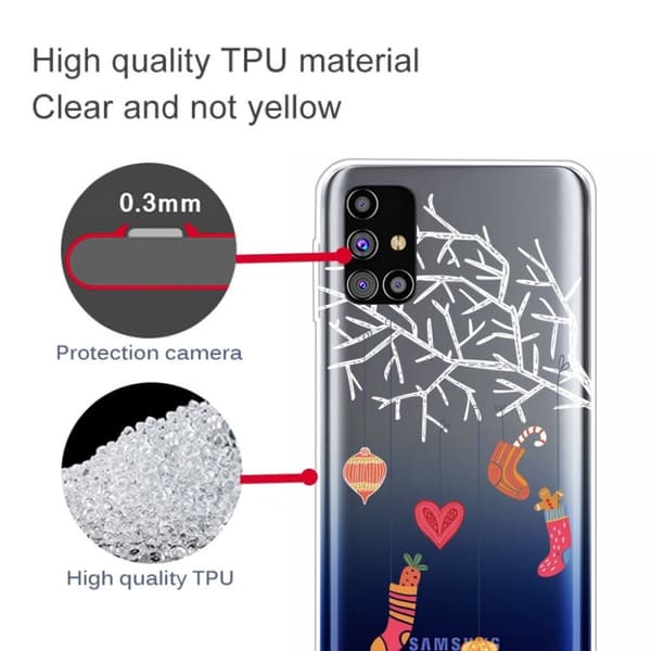 Juletaske til Samsung Galaxy M51 - Julevedhæng Multicolor