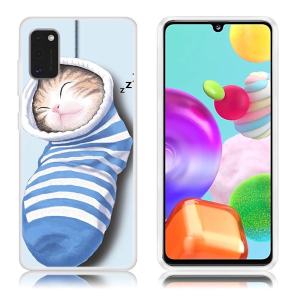 Deco Samsung Galaxy A41 Etui - Sock Blue